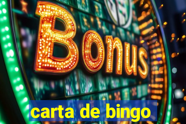 carta de bingo