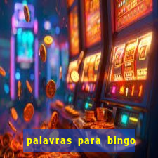 palavras para bingo cha de bebe