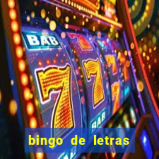 bingo de letras colorido para imprimir